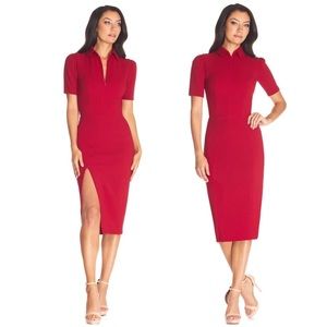 NWT DRESS THE POPULATION Gloria Dress in Garnet